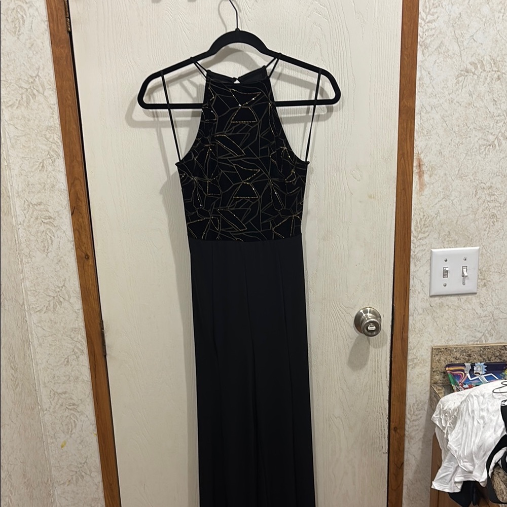 Elegant Black Geometric Jumpsuit